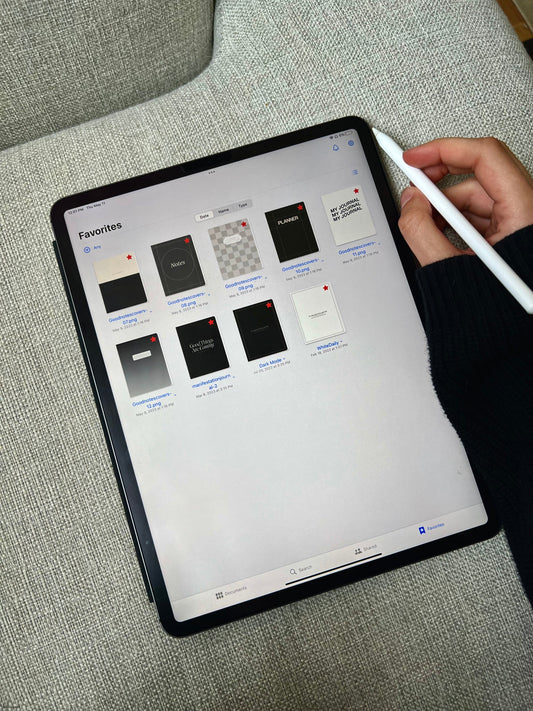 Black & White Digital Notebook Covers