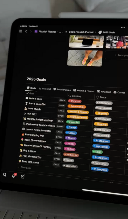 2025 Flourish Notion Planner