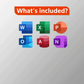 Microsoft Office 2024 Pro Plus Lifetime License  Key for 5 Devices